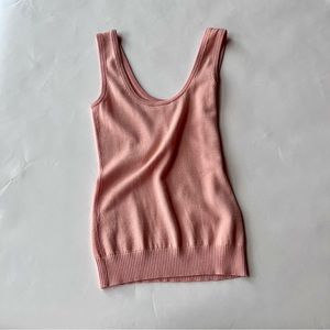 LAPOINTE peach coral sleeveless knit tank top